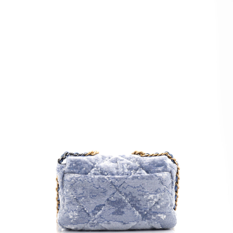 19 Flap Bag Quilted Sequins Medium