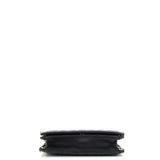 Metal CC Signature Clutch on Chain Embellished Quilted Leather Small