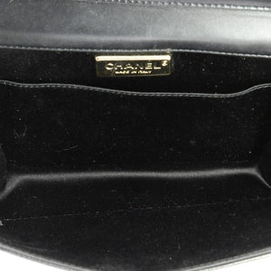 Metal CC Signature Clutch on Chain Embellished Quilted Leather Small
