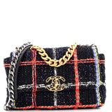 19 Flap Bag Quilted Tweed Medium