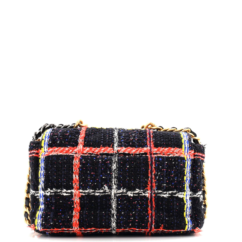 19 Flap Bag Quilted Tweed Medium