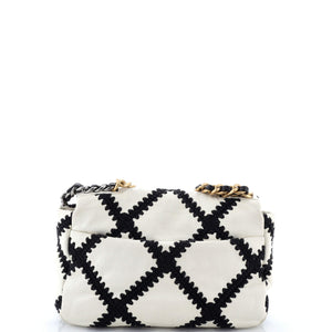 19 Flap Bag Crochet Quilted Calfskin Medium