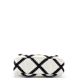 19 Flap Bag Crochet Quilted Calfskin Medium