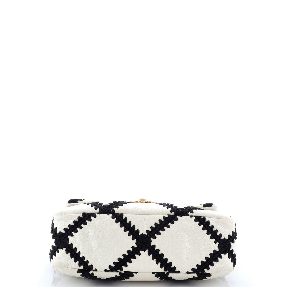 19 Flap Bag Crochet Quilted Calfskin Medium