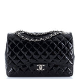 Classic Double Flap Bag Quilted Patent Maxi