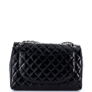 Classic Double Flap Bag Quilted Patent Maxi