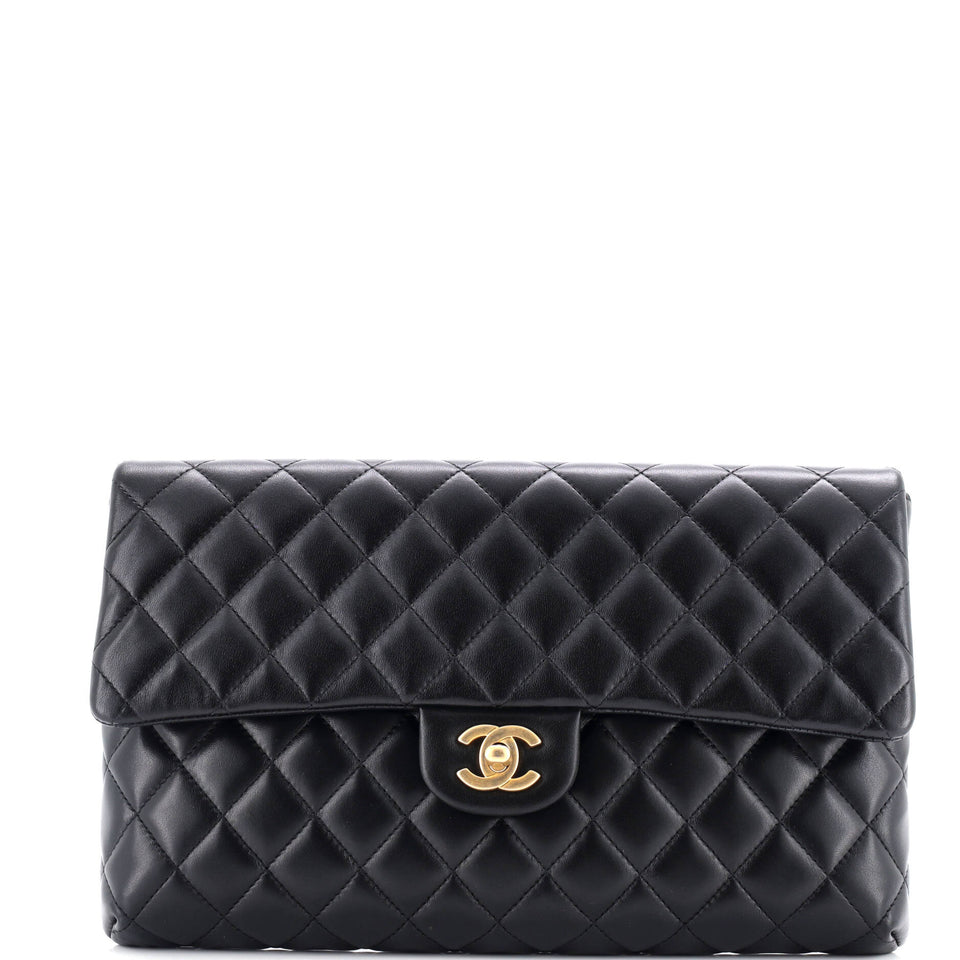 Classic Flap Clutch Quilted Lambskin