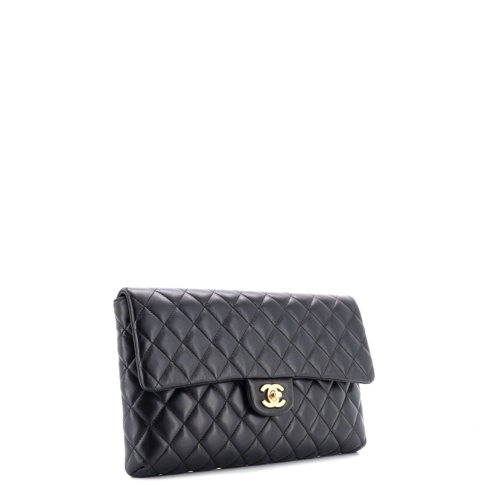 Classic Flap Clutch Quilted Lambskin