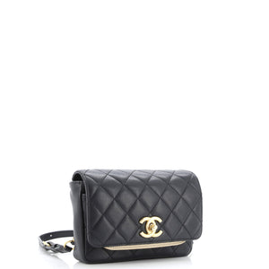 Private Affair Camellia Flap Bag Quilted Lambskin Small