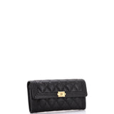 Boy Flap Wallet Quilted Caviar Long
