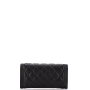 Boy Flap Wallet Quilted Caviar Long