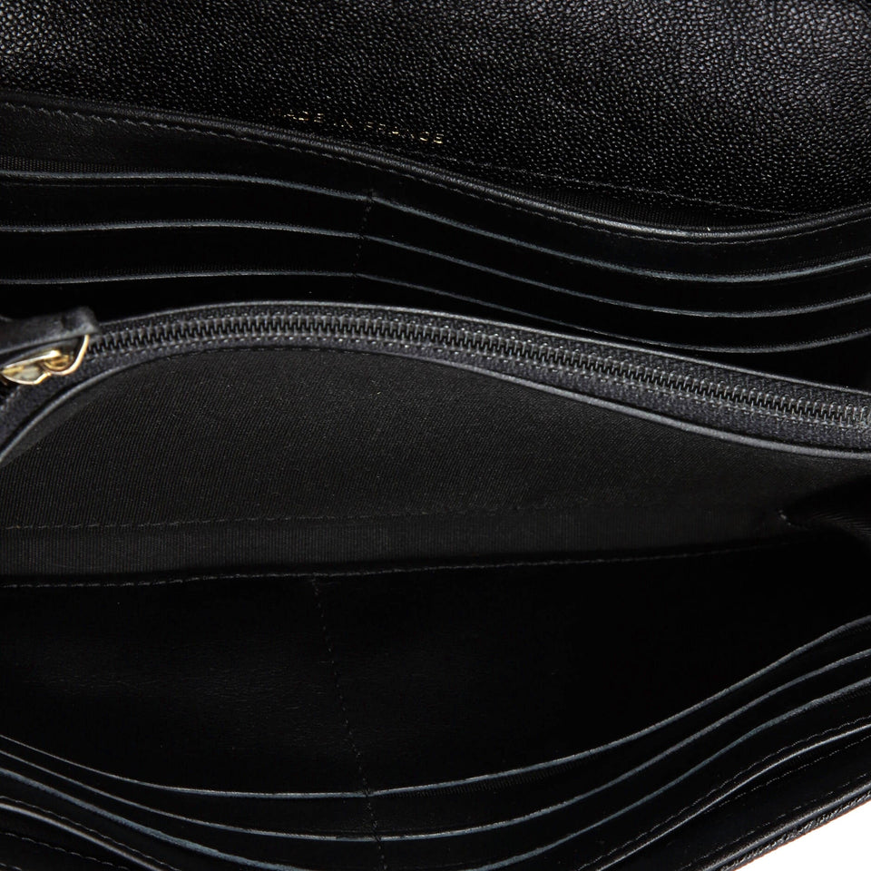 Boy Flap Wallet Quilted Caviar Long