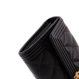 Boy Flap Wallet Quilted Caviar Long
