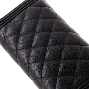 Boy Flap Wallet Quilted Caviar Long