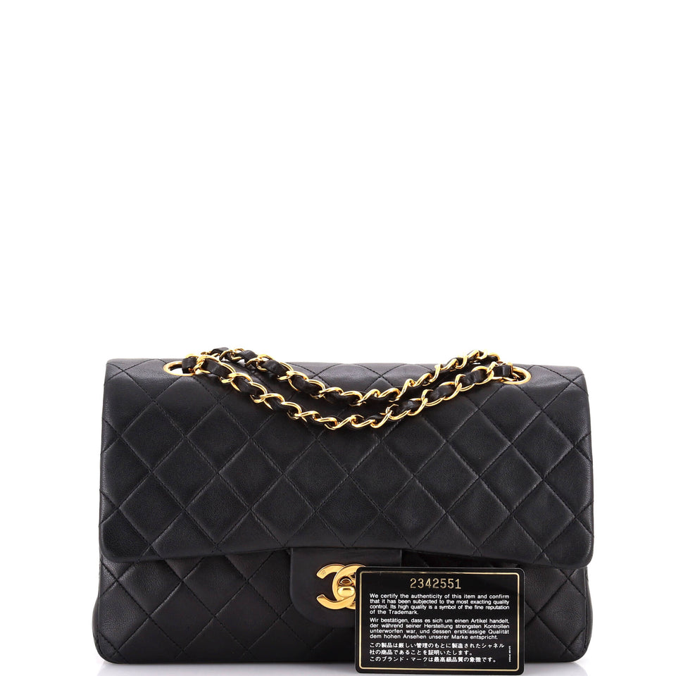 Vintage Classic Double Flap Bag Quilted Lambskin Medium