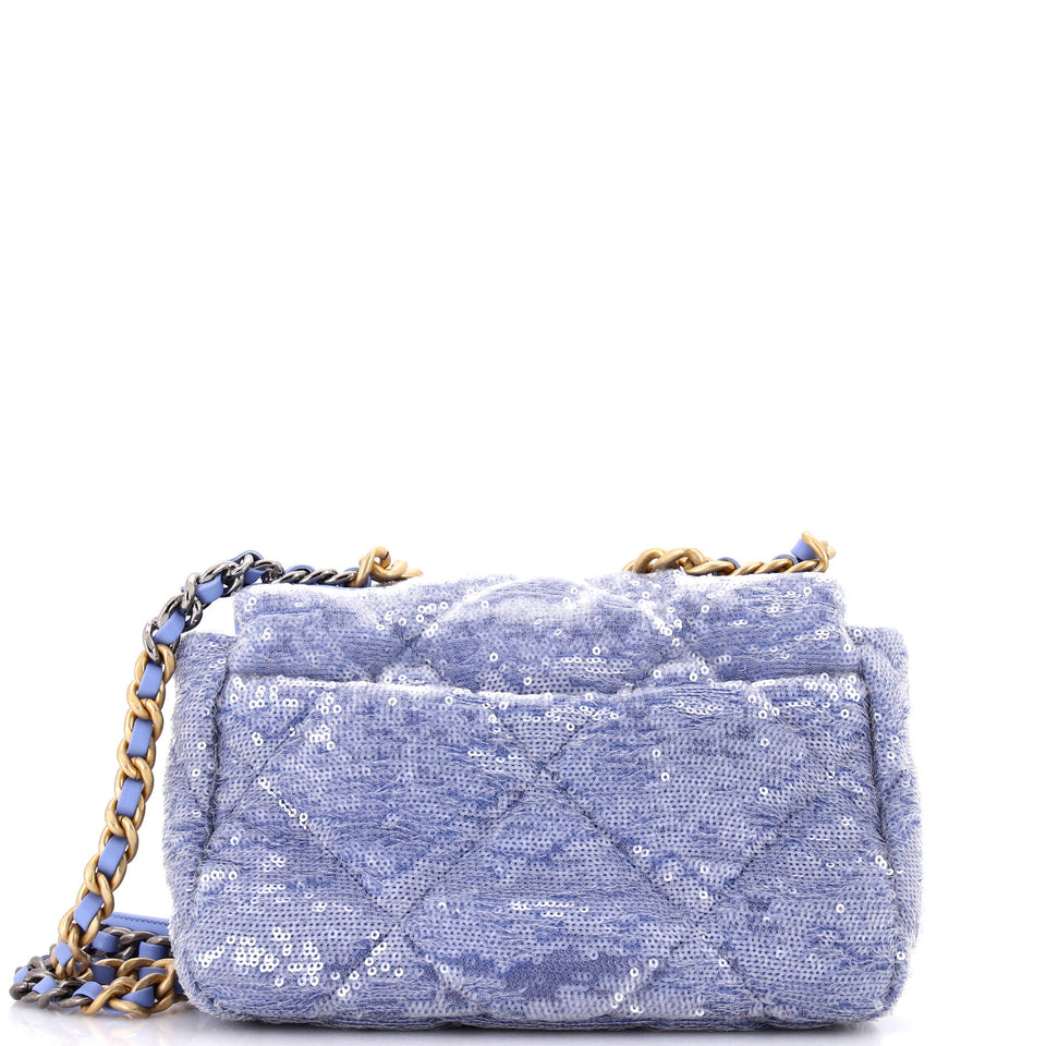 19 Flap Bag Quilted Sequins Medium