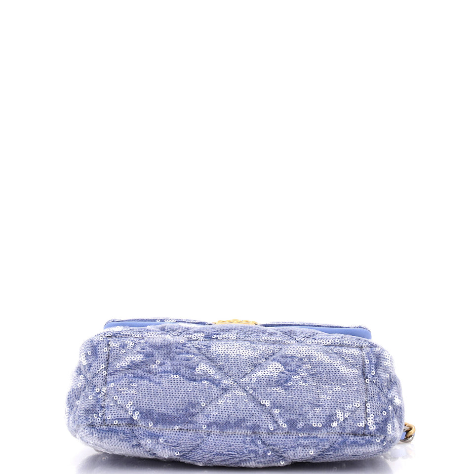 19 Flap Bag Quilted Sequins Medium