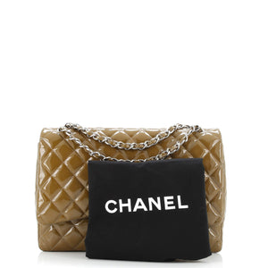 Classic Double Flap Bag Quilted Patent Jumbo