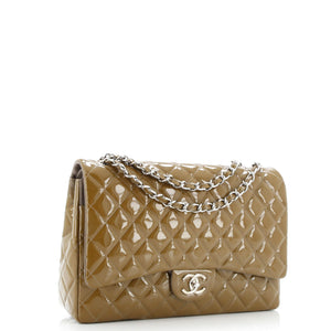 Classic Double Flap Bag Quilted Patent Jumbo