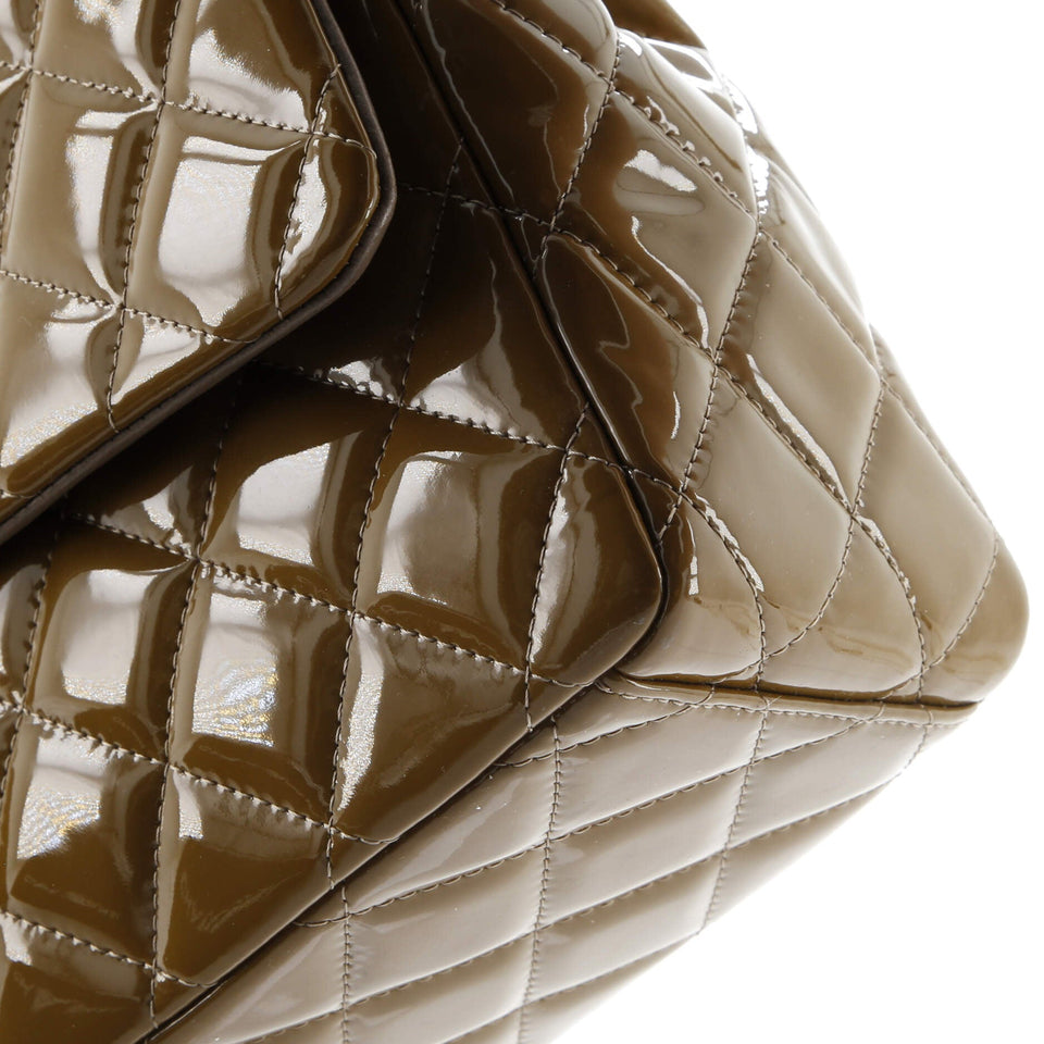 Classic Double Flap Bag Quilted Patent Jumbo