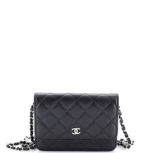 Wallet on Chain Quilted Caviar Mini