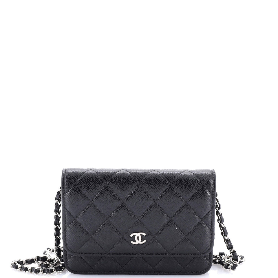 Wallet on Chain Quilted Caviar Mini