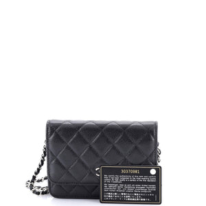 Wallet on Chain Quilted Caviar Mini