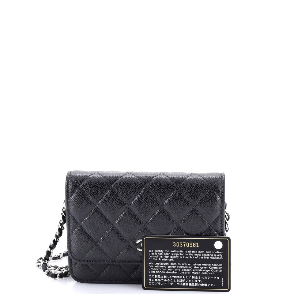 Wallet on Chain Quilted Caviar Mini