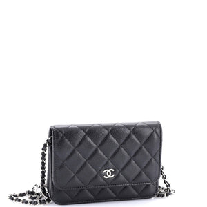 Wallet on Chain Quilted Caviar Mini