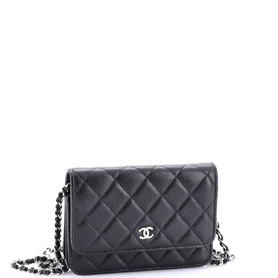 Wallet on Chain Quilted Caviar Mini
