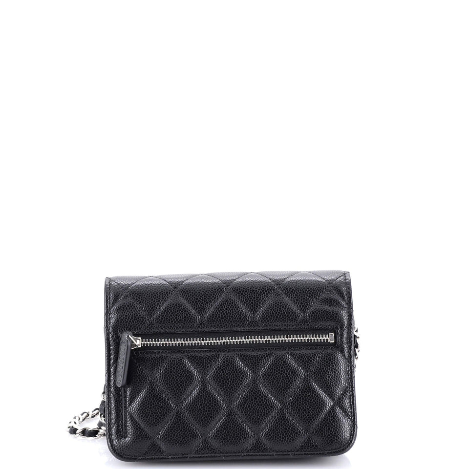 Wallet on Chain Quilted Caviar Mini