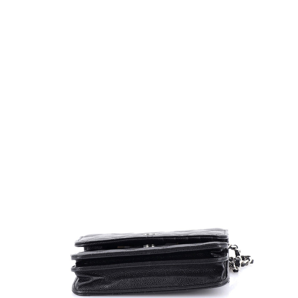 Wallet on Chain Quilted Caviar Mini