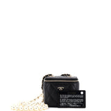 Vanity Case with Pearl Chain Quilted Lambskin Mini