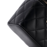 Vanity Case with Pearl Chain Quilted Lambskin Mini