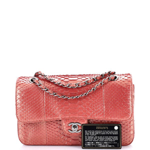 Classic Double Flap Bag Python Medium