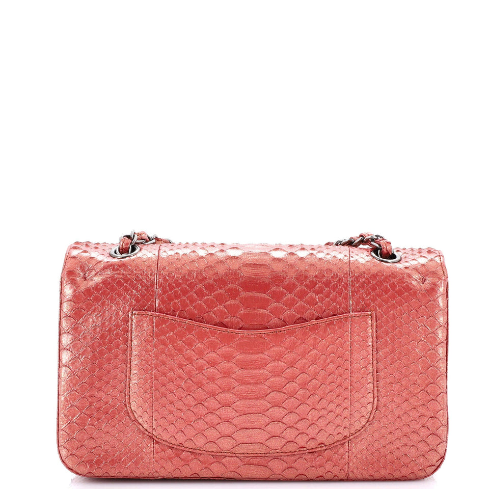 Classic Double Flap Bag Python Medium