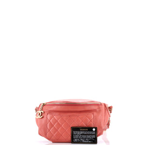 Bi Classic Waist Bag Quilted Crumpled Calfskin