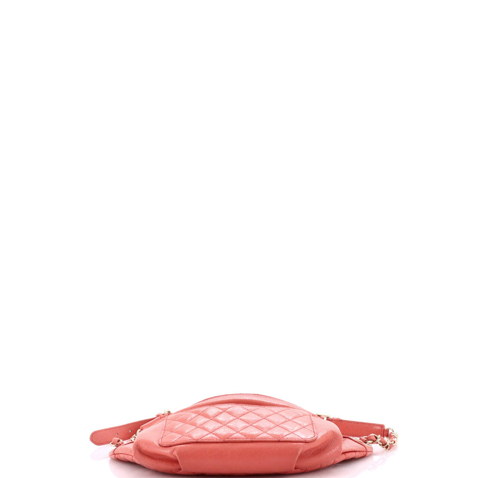 Bi Classic Waist Bag Quilted Crumpled Calfskin