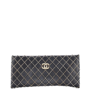 CC Chain Quilted Clutch Lambskin
