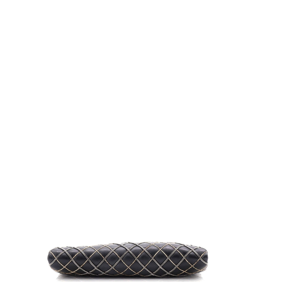 CC Chain Quilted Clutch Lambskin