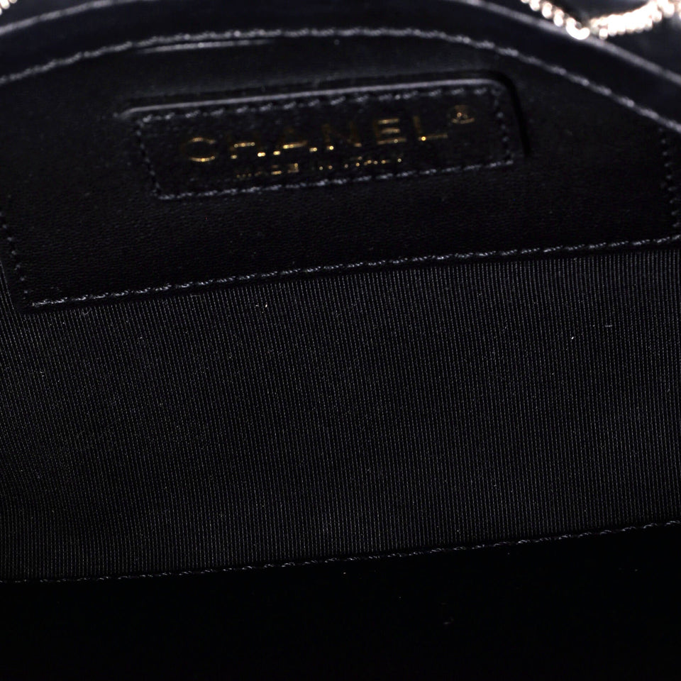 CC Chain Quilted Clutch Lambskin