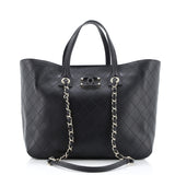Covered CC Shopping Tote Stitched Calfskin Medium