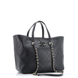 Covered CC Shopping Tote Stitched Calfskin Medium