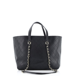 Covered CC Shopping Tote Stitched Calfskin Medium