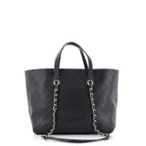 Covered CC Shopping Tote Stitched Calfskin Medium