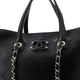 Covered CC Shopping Tote Stitched Calfskin Medium