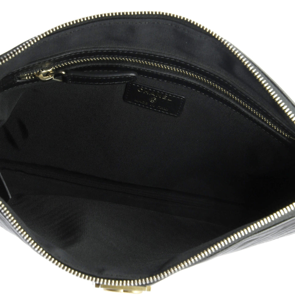 Boy O Case Clutch Chevron Calfskin Medium