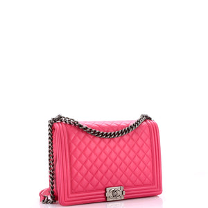 Boy Flap Bag Quilted Lambskin Large