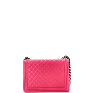Boy Flap Bag Quilted Lambskin Large
