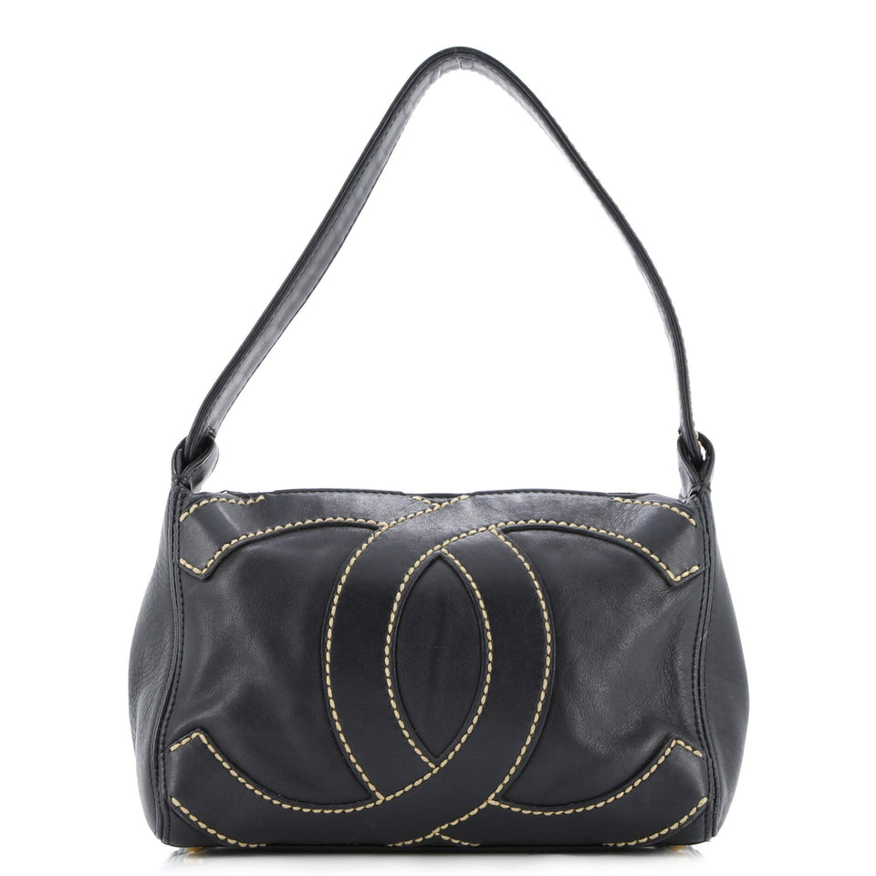 CC Stitch Shoulder Bag Leather Small